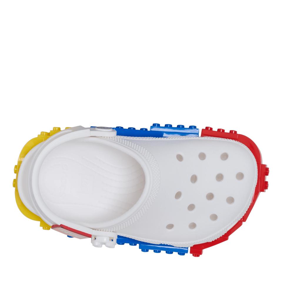 Detské klapky Crocs System Classic Clog 211874-100 - biele