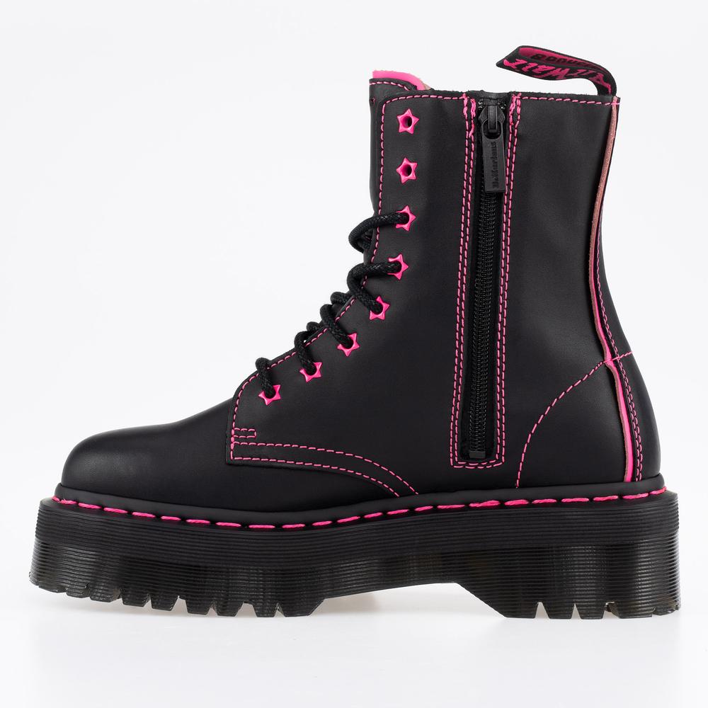 Topánky Dr. Martens Jadon II Neon Star Leather Platform 27617001 - čierne