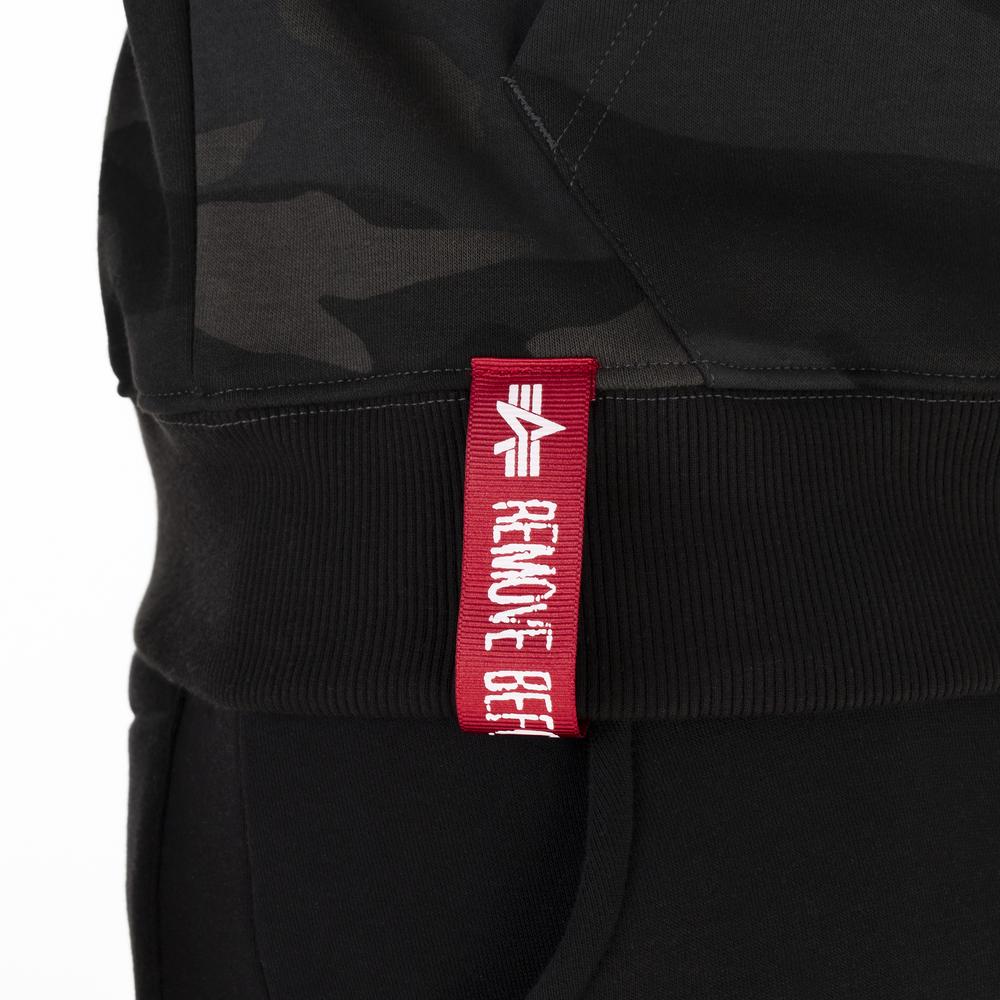 Blúza Alpha Industries Basic Hoody Camo 178312C125 - šedý