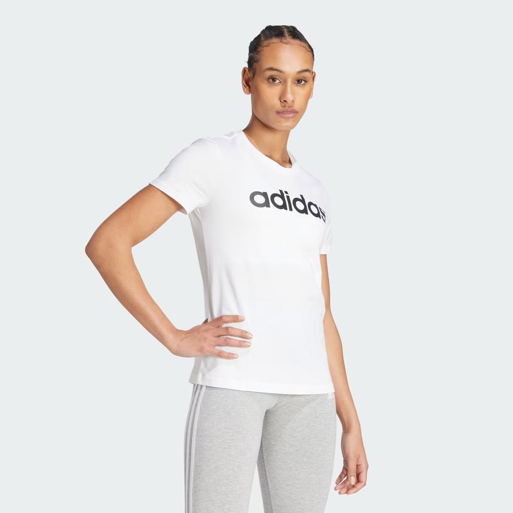 Tričko adidas Sportswear Loungwear Essentials Slim Logo GL0768 - biele