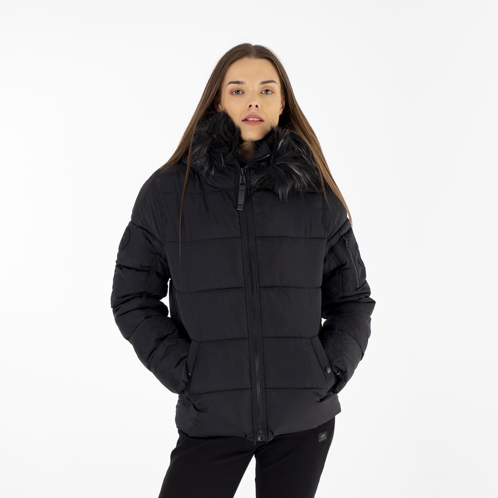 Bunda Alpha Industries Hooded Puffer Alpha 10800403 - čierne