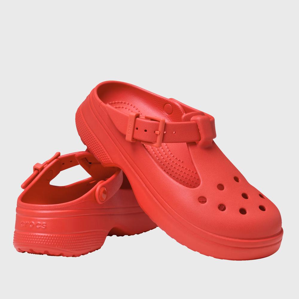 Klapky Crocs Classic Mary Jane 210581-6ZR - červené