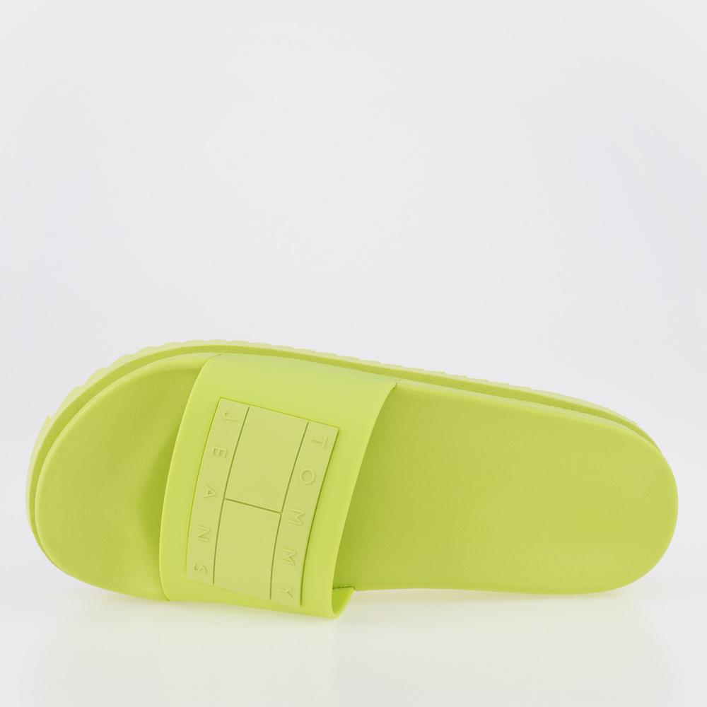 Klapky Tommy Jeans Elevated Flatform EN0EN02110-MSA - zelené