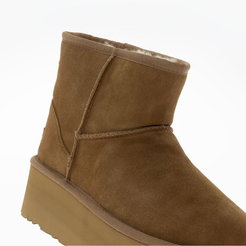 Topánky dámske UGG Classic Mini Platform 1134991-CHE - hnedé
