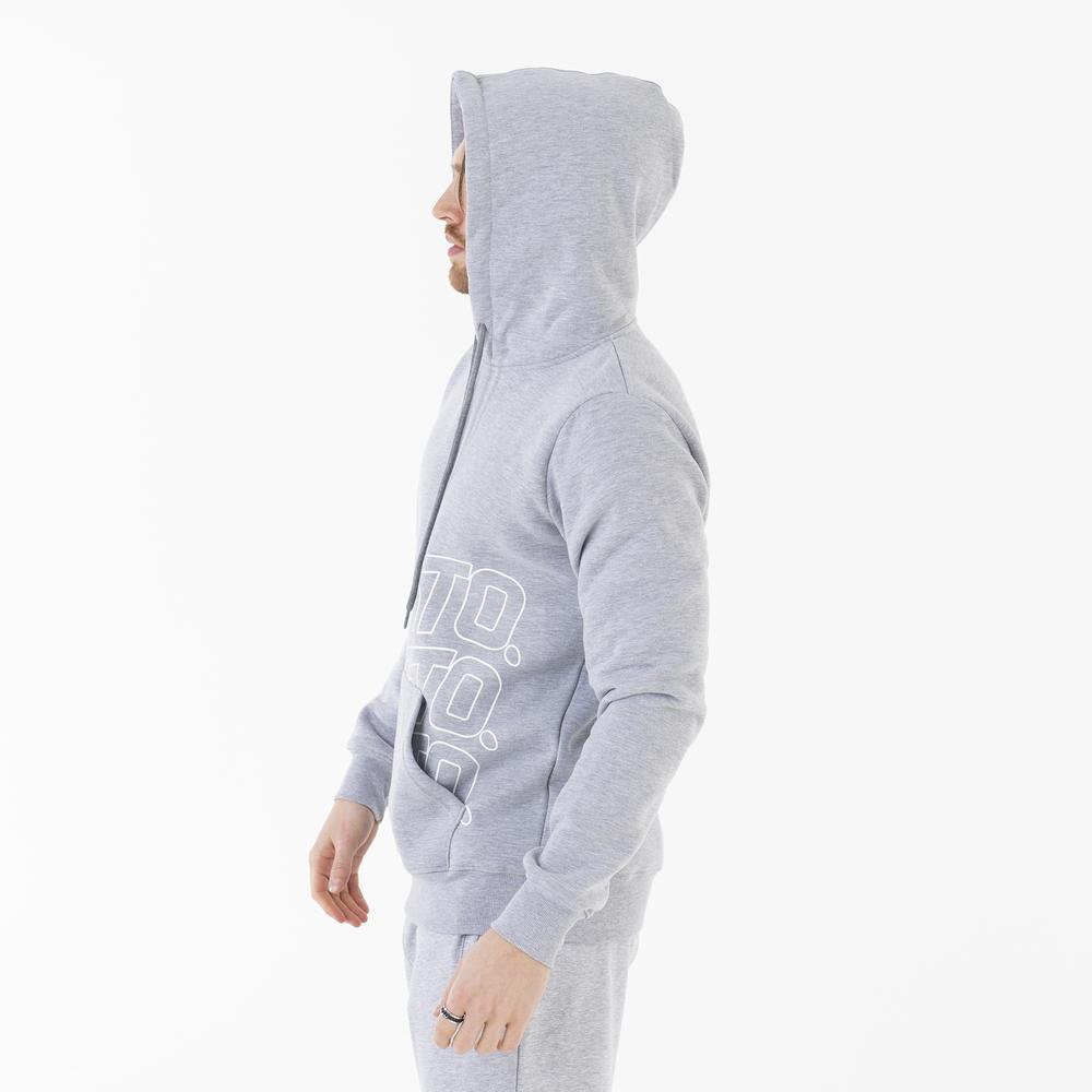 Blúza Prosto Klasyk Hoodie Waver KL222MSWE2102 - šedý