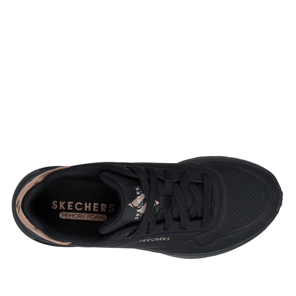 Topánky dámske Skechers Uno Lite Shimmer Along 177291BBK - čierne