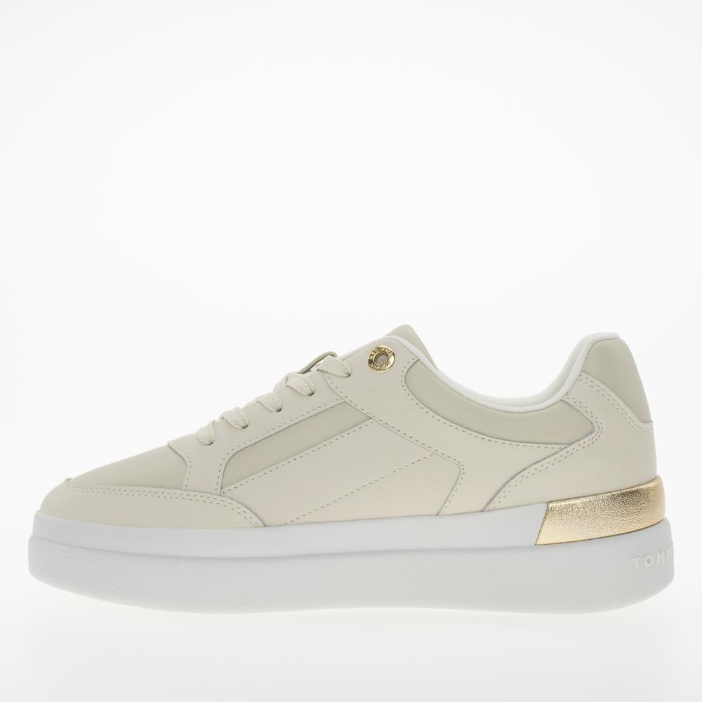Topánky Tommy Jeans Feminine Court Sneaker FW0FW08126-ACG - béžové