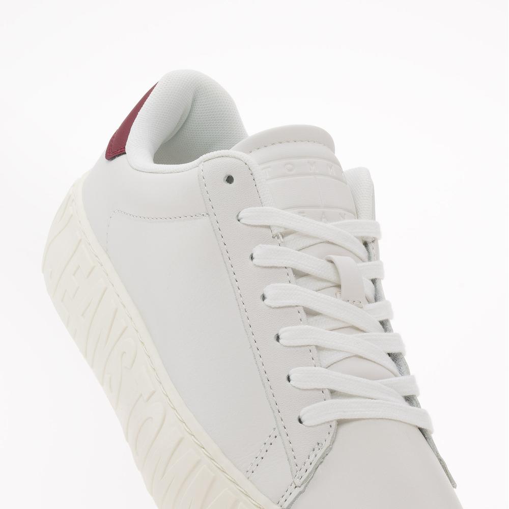 Topánky Tommy Jeans TJW New Cupsole Leath LC EN0EN02273-YBL - biele