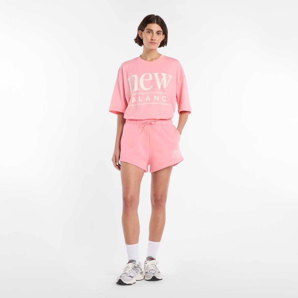 Dámske šortky New Balance WB61Y80AAA6 - ružové