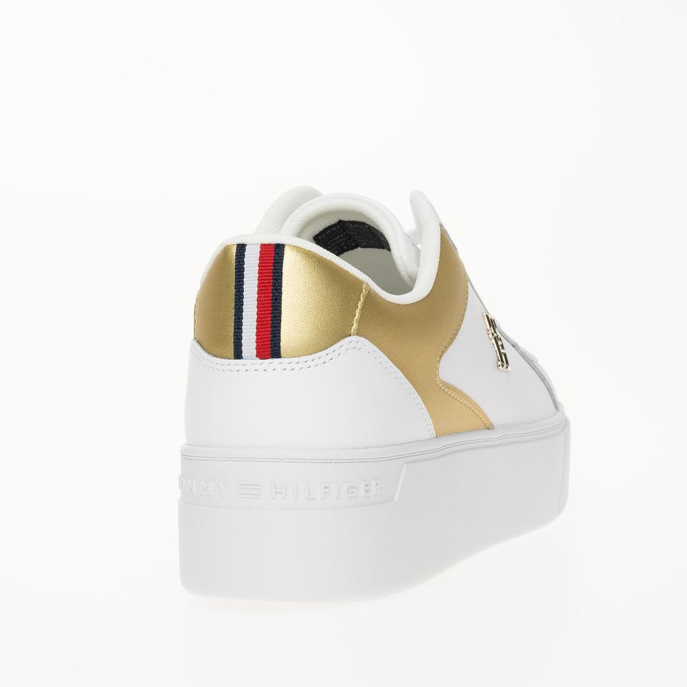Topánky Tommy Hilfiger Platform Court FW0FW08073-0K6 - biele