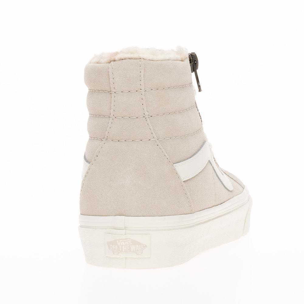 Topánky Vans Sk8-Hi Reissue Side Zip VN0007NZBLL1 - béžové