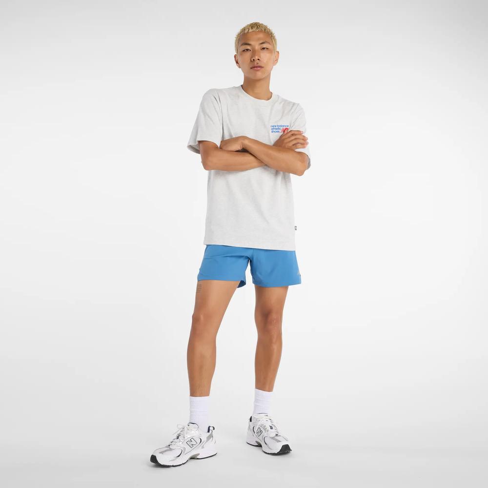 Pánske tričko New Balance MT41908AHH - šedý