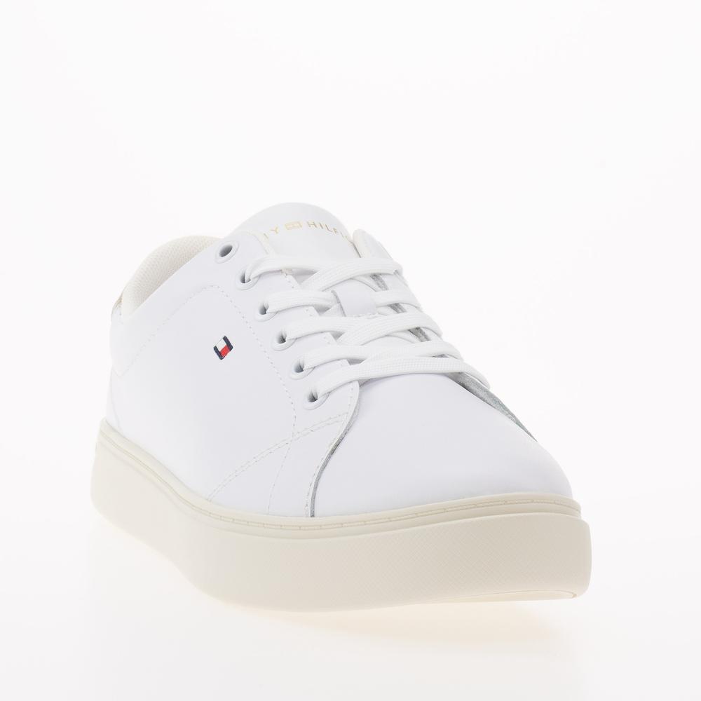 Topánky Tommy Hilfiger Essential Leather Flag Cupsole FW0FW07427-0LH - biele