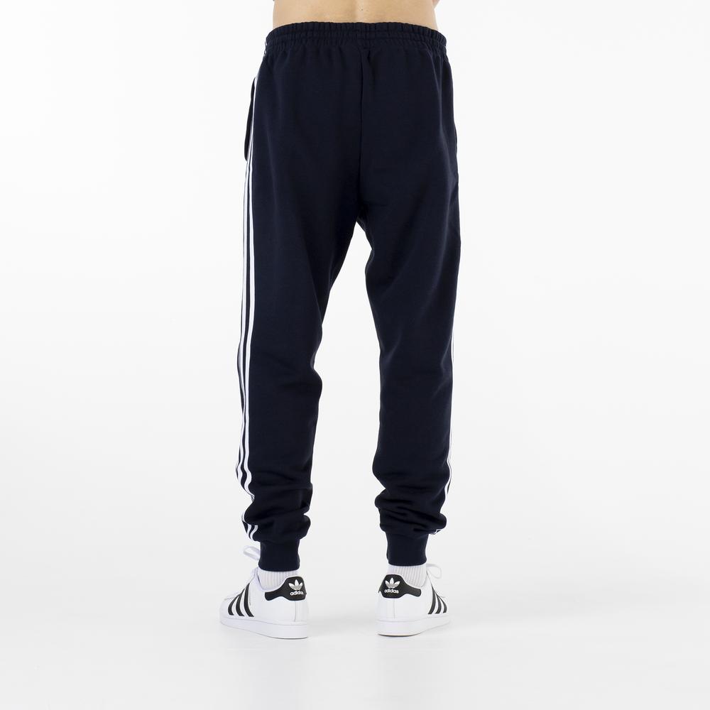 Nohavice adidas Essentials Fleece Fitted 3 Stripes GM1090 - tmavomodré