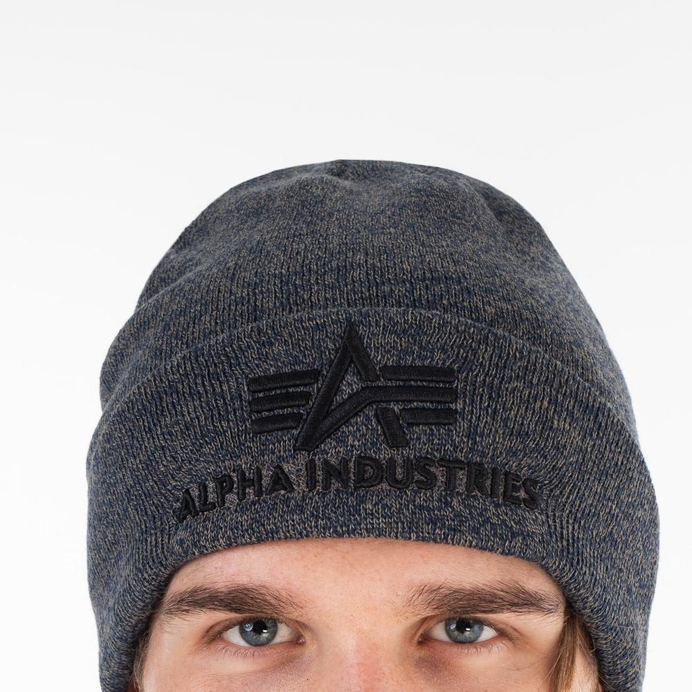 Čiapka Alpha Industries Beanie 3D 168910315 - šedý
