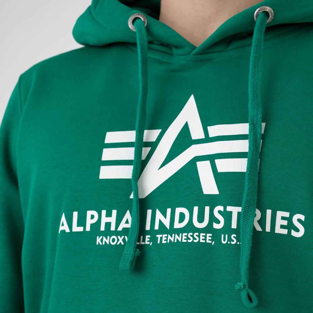 Blúza Alpha Industries Basic Hoody 178312668 - zelené