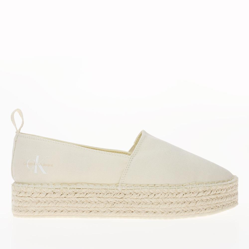 Topánky Calvin Klein Platform Espadrille ML BTW YW0YW01378-0F9 - biele