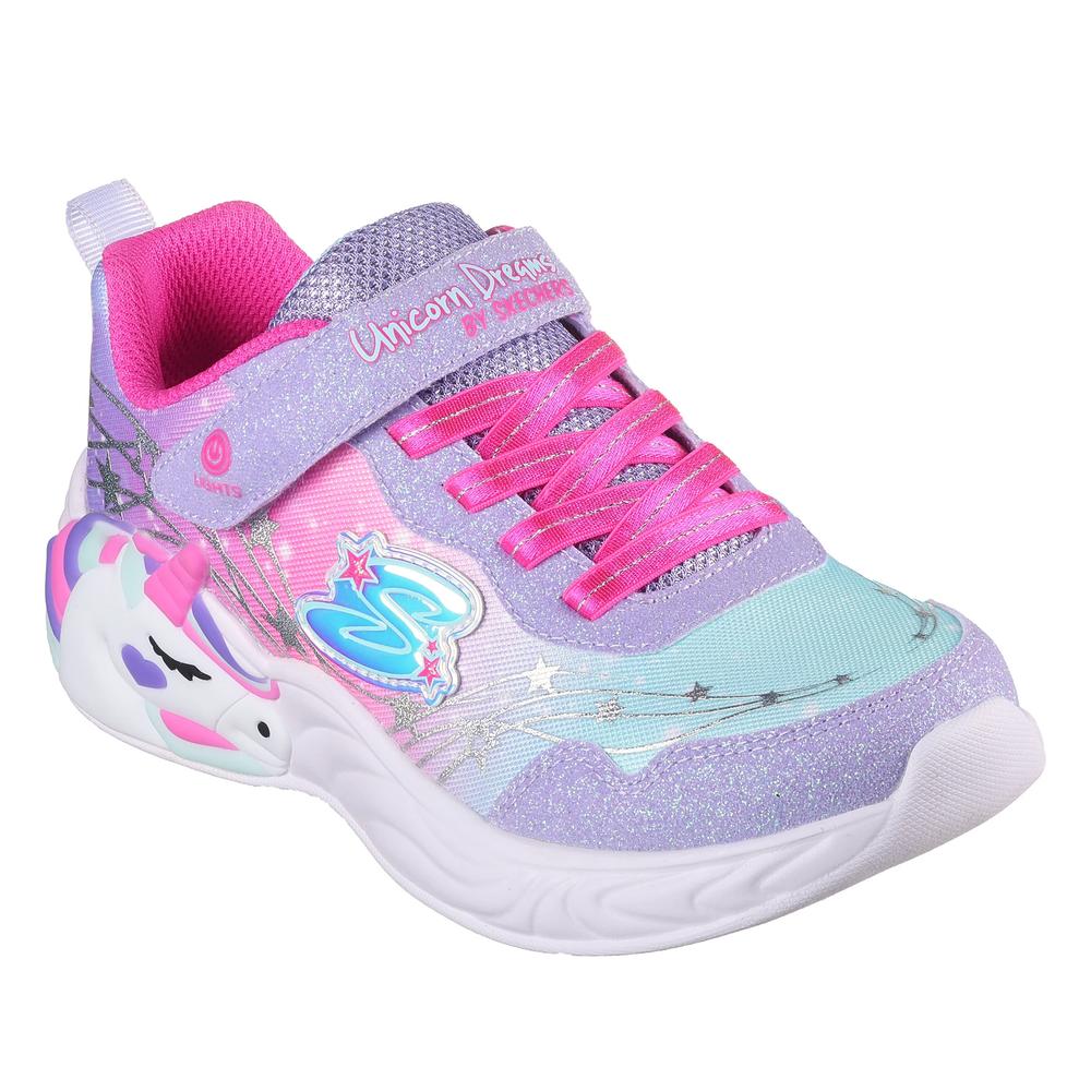Topánky Skechers S Lights Unicorn Dreams Wishful Magic 302299LLVHP - fialové