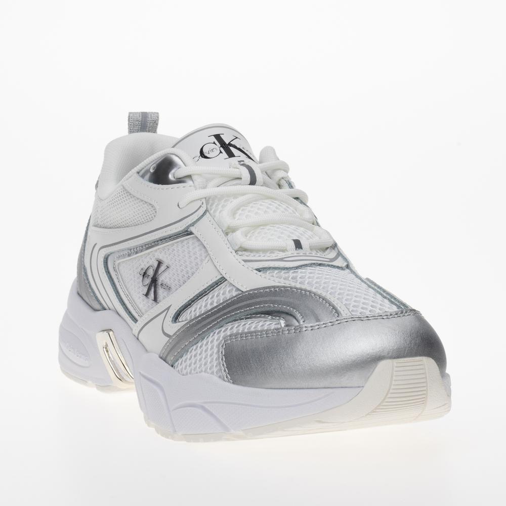 Topánky Calvin Klein Retro Tennis Low Lace MH ML MR YW0YW01381-01V - biele