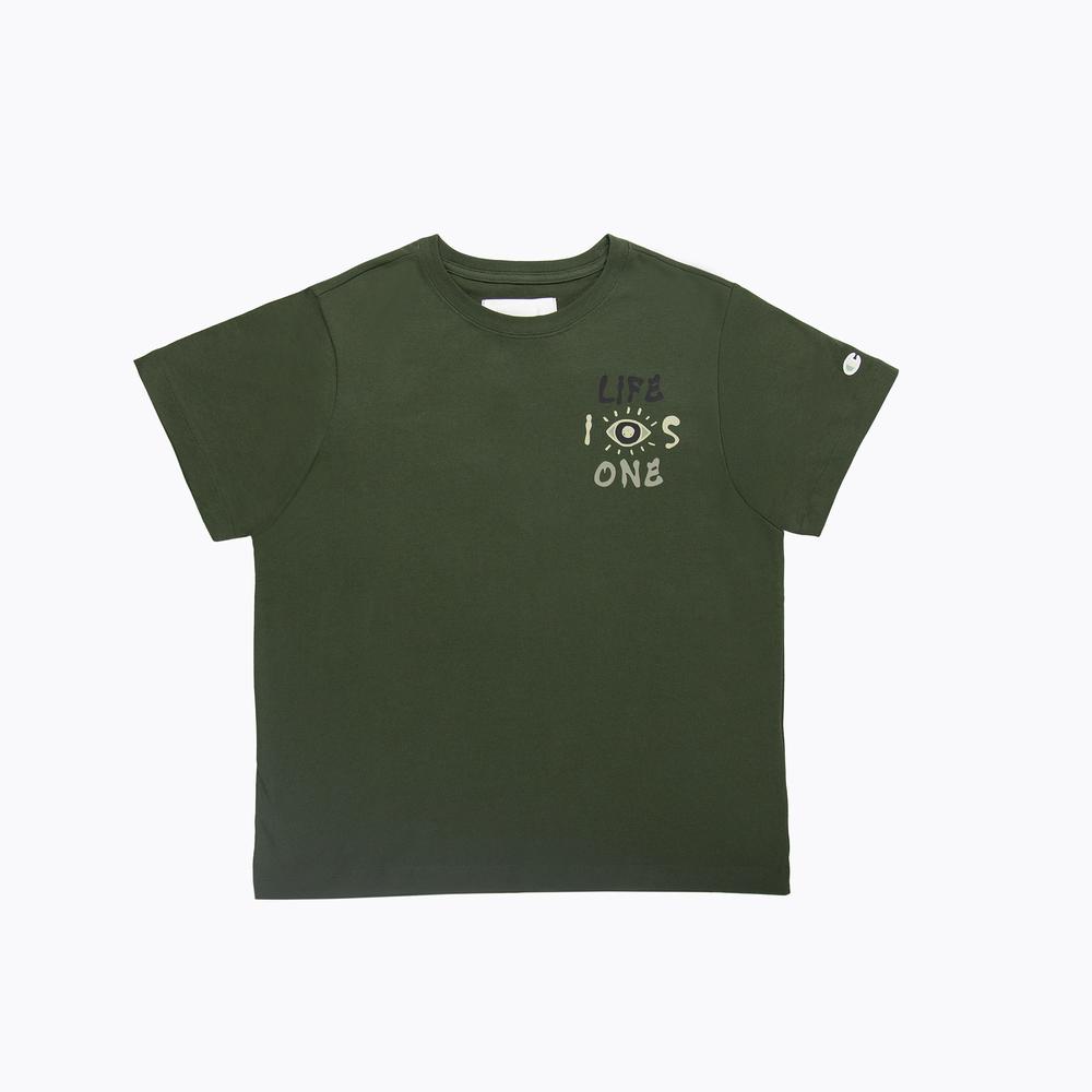 Tričko Champion Crewneck 117497-GS508 - zelené