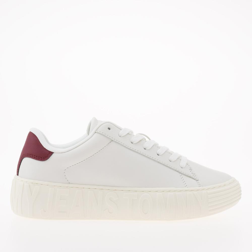 Topánky Tommy Jeans TJW New Cupsole Leath LC EN0EN02273-YBL - biele