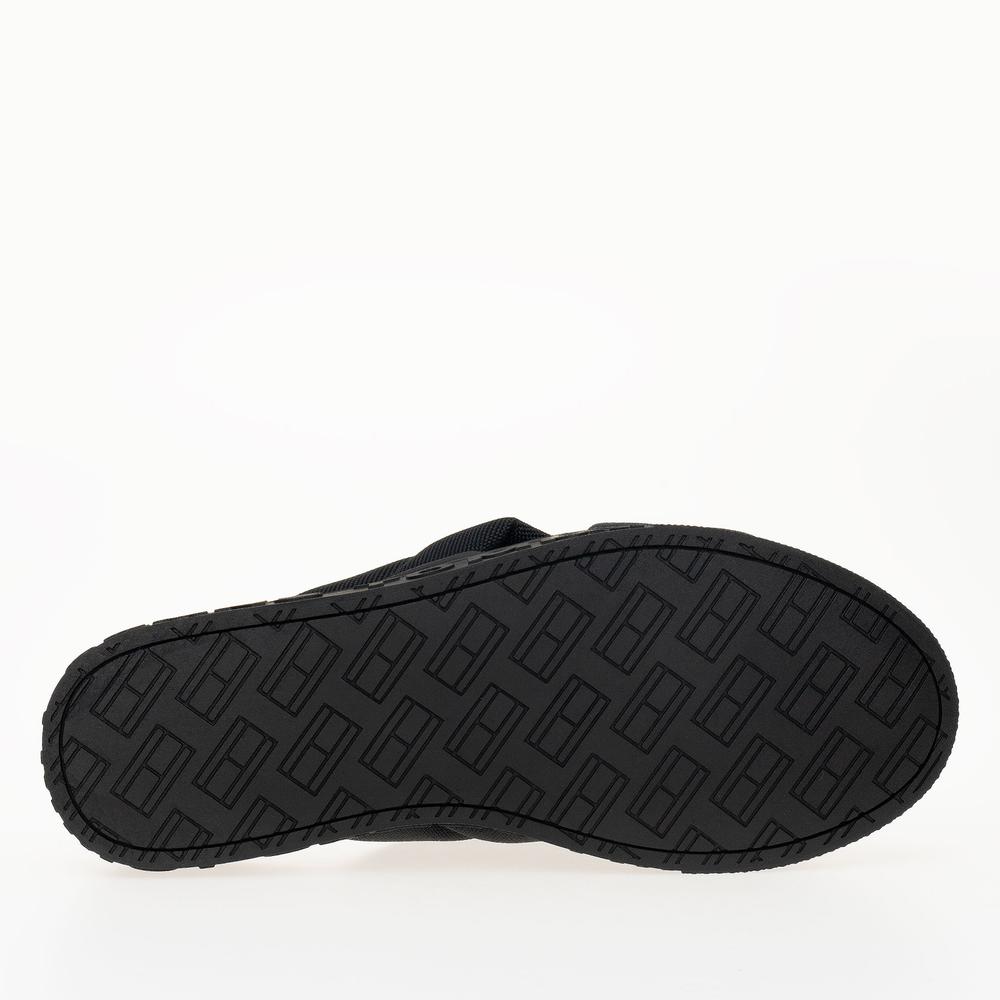Klapky Tommy Jeans Lettering Flatform EN0EN02465-BDS - čierne
