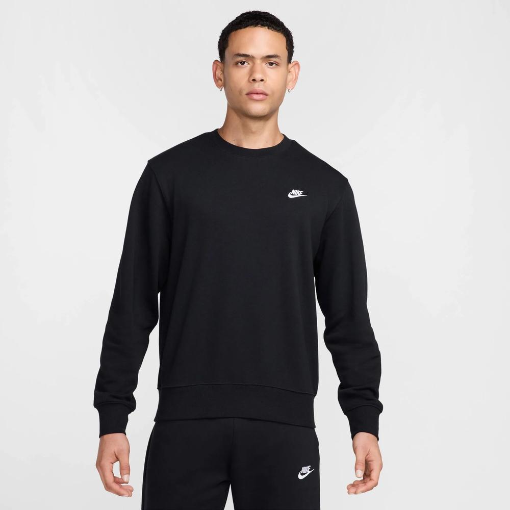Mužský blúza Nike Club French Terry Crew FN3888-010 - čierne