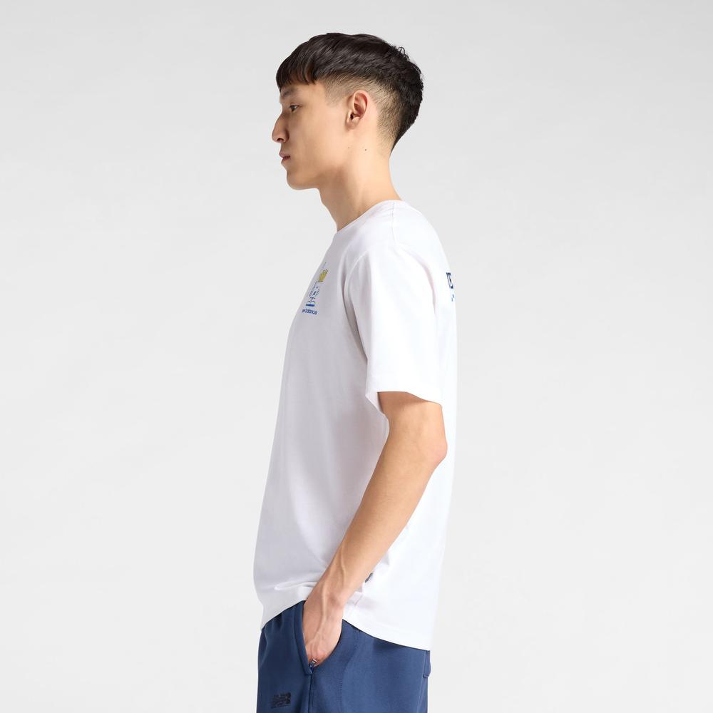 Pánske tričko New Balance MT61I5BMWT - biele