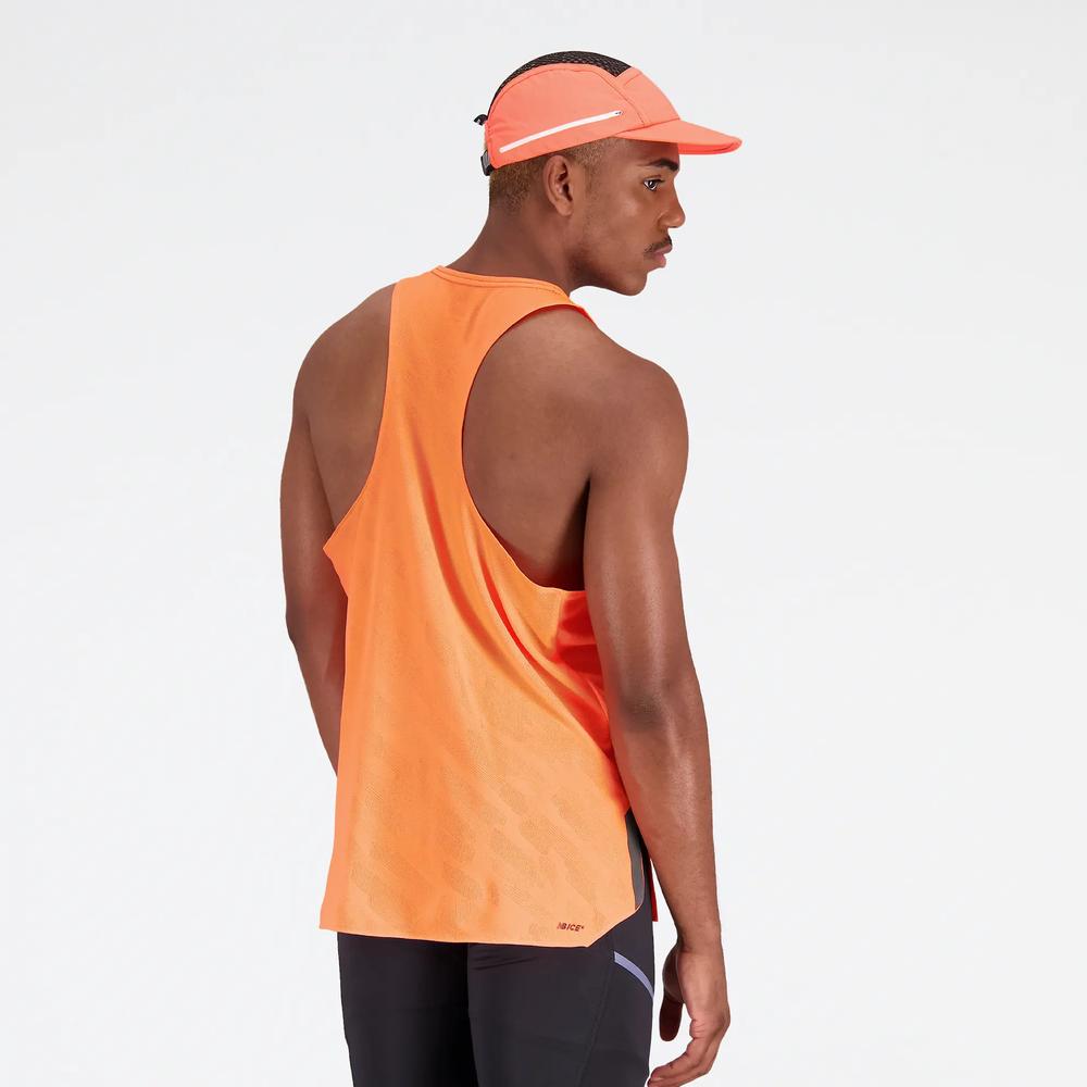 Pánske tričko New Balance MT23280NDF – pomarančové