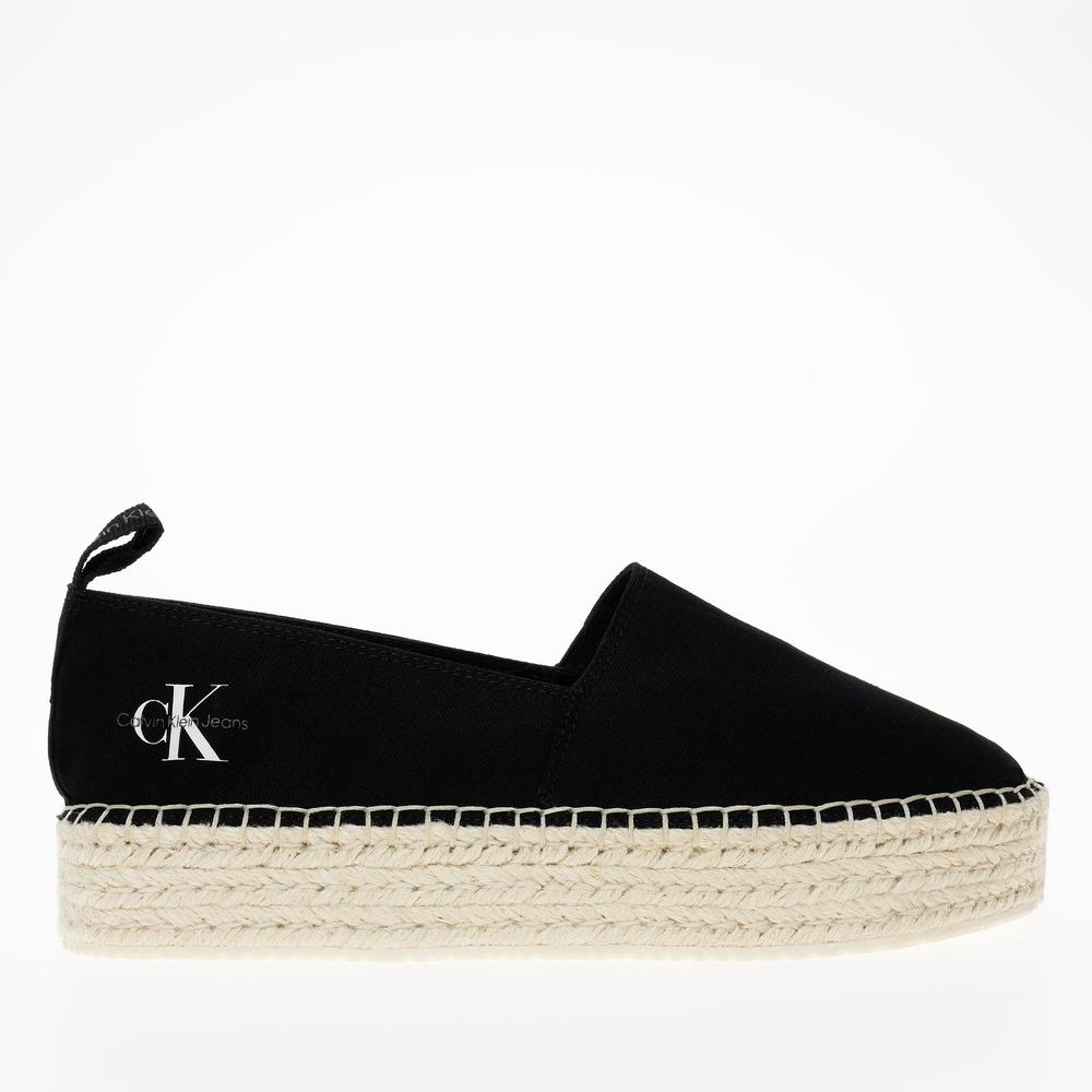 Topánky Calvin Klein Platform Espadrille ML BTW YW0YW01378-BEH - čierne