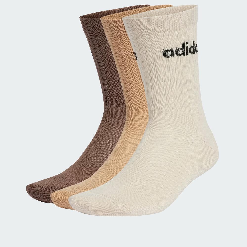Ponožky unisex adidas Sportswear Linear Crew Cushioned Socks 3 Pairs IZ0106 - viacfarebné