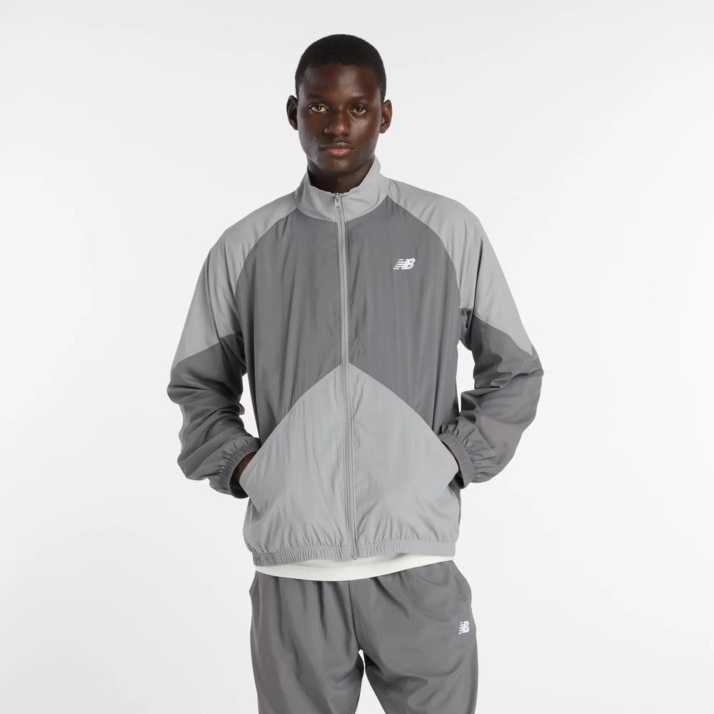 Mužský vetrovka New Balance MJ61J73YCAS - šedý