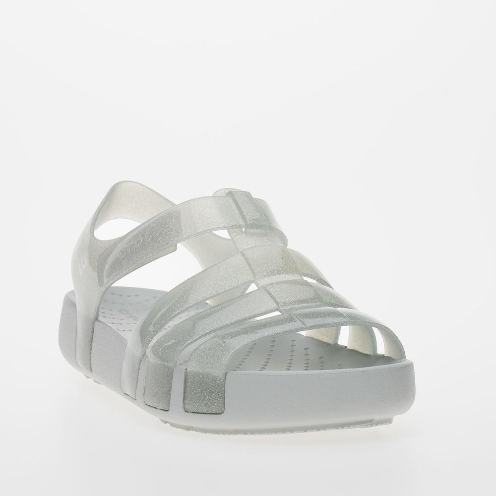 Sandále Crocs Isabella Glitter 209836-0IC - šedý