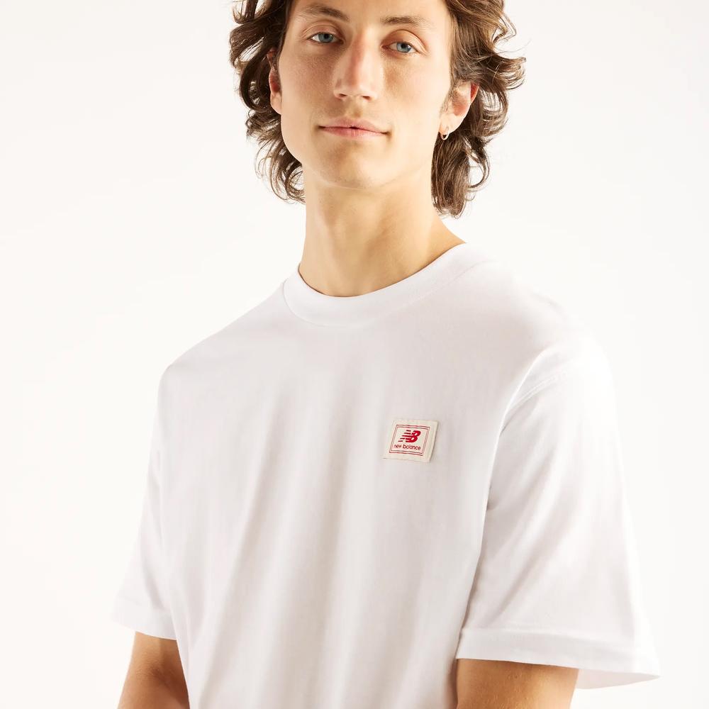 Pánske tričko New Balance Woven Label MT53928WT - biele