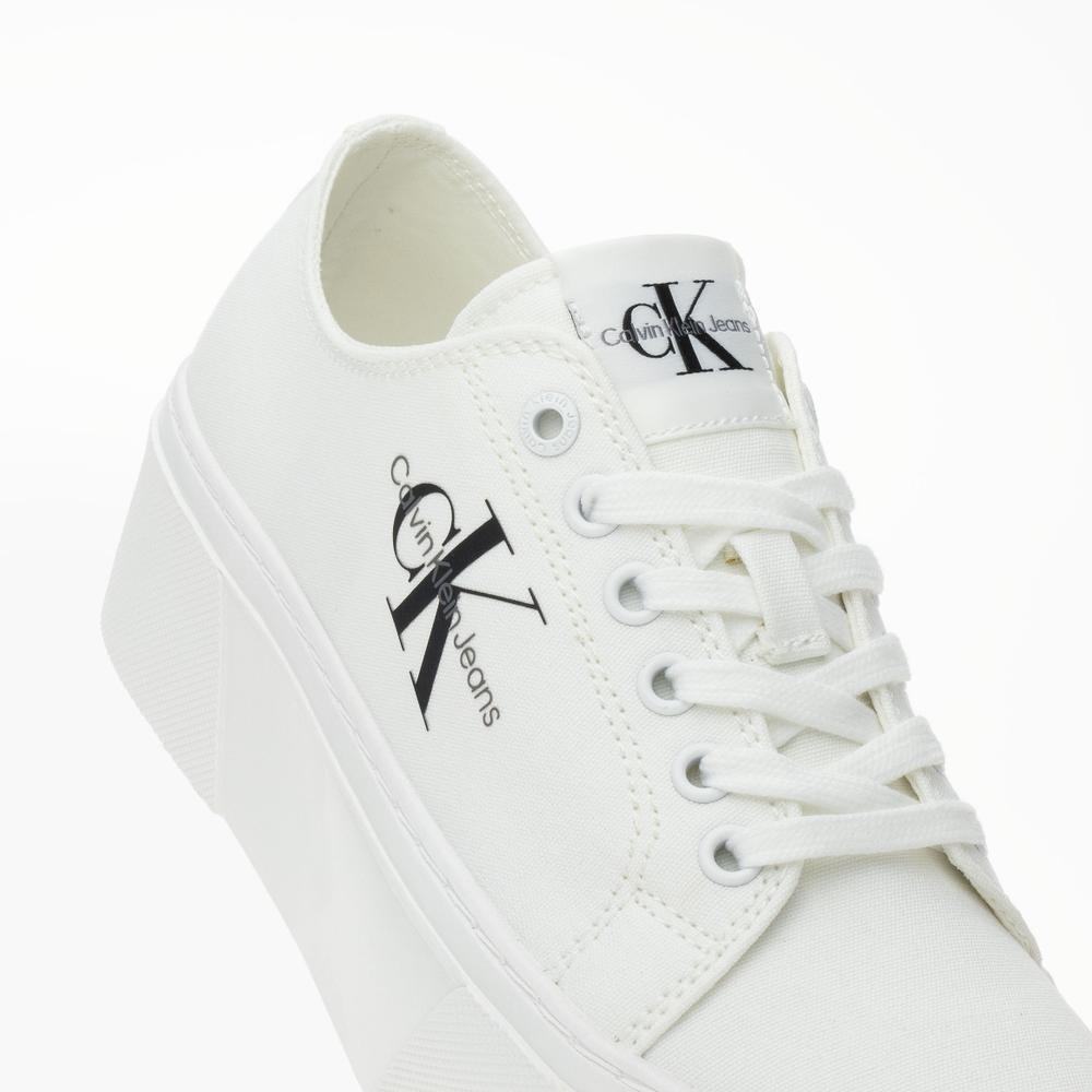 Topánky Calvin Klein Vulc Flatform+ Cupsole Low YW0YW01033-01T - biele