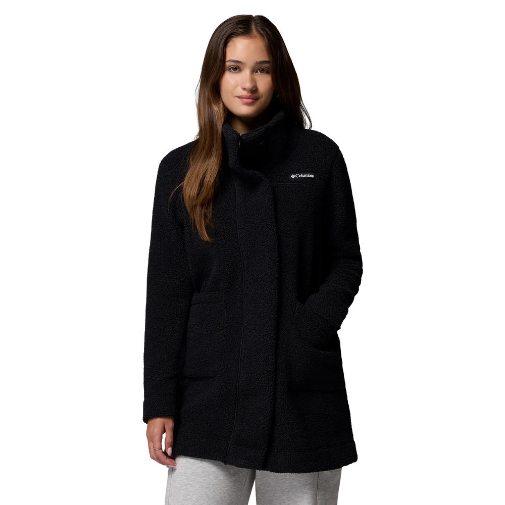 Dámská bunda Columbia Panorama Lon Sherpa Fleece 1862582010 - čierne