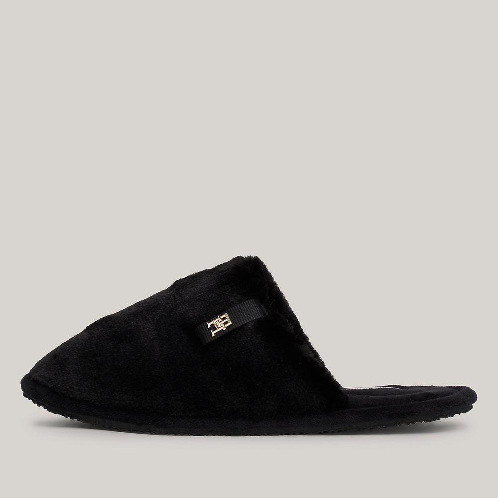 Klapky Tommy Hilfiger Comfort Home Slipper FW0FW08138-BDS - čierne