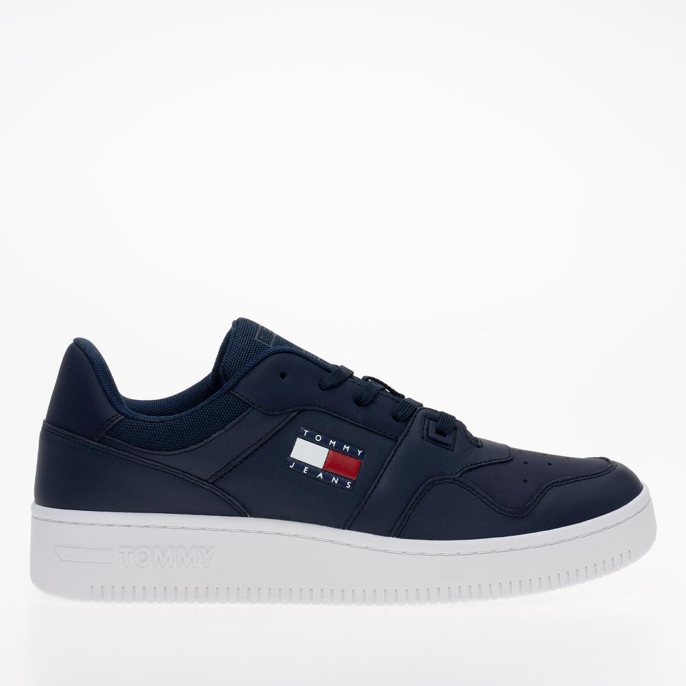 Topánky Tommy Jeans Retro Basket EM0EM00955-C87 - modré