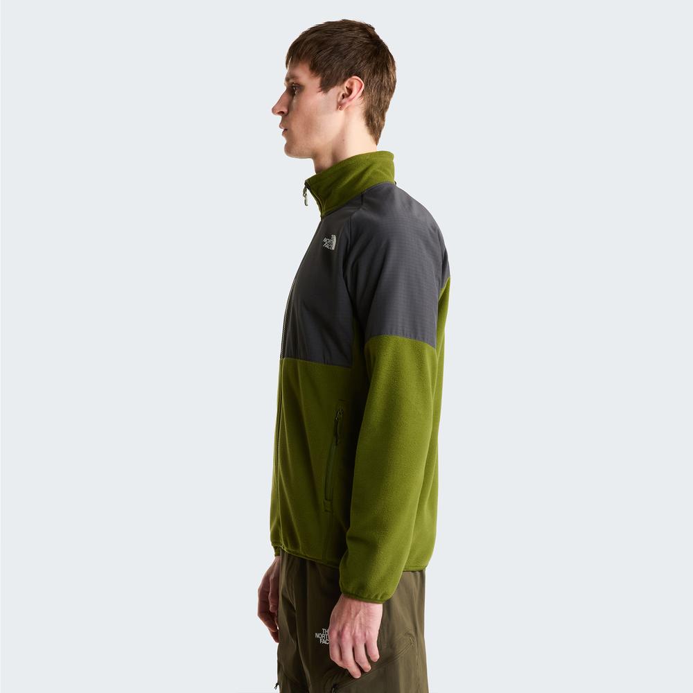 Mužský blúza The North Face 100 Glacier Heavyweight Full-Zip Fleece 0A89JGM6D1 - zelené