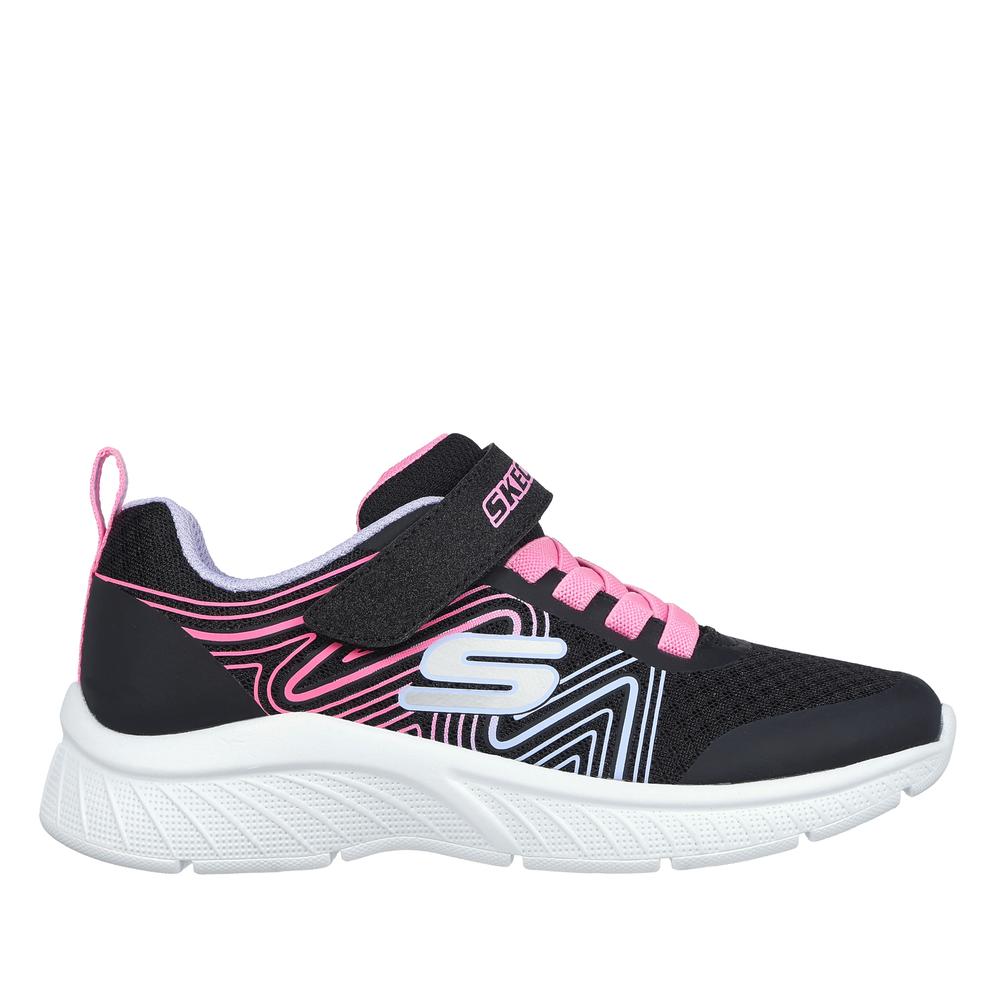 Detské topánky Skechers Microspec Plus Swirl Sweet 303535LBKMT - čierne