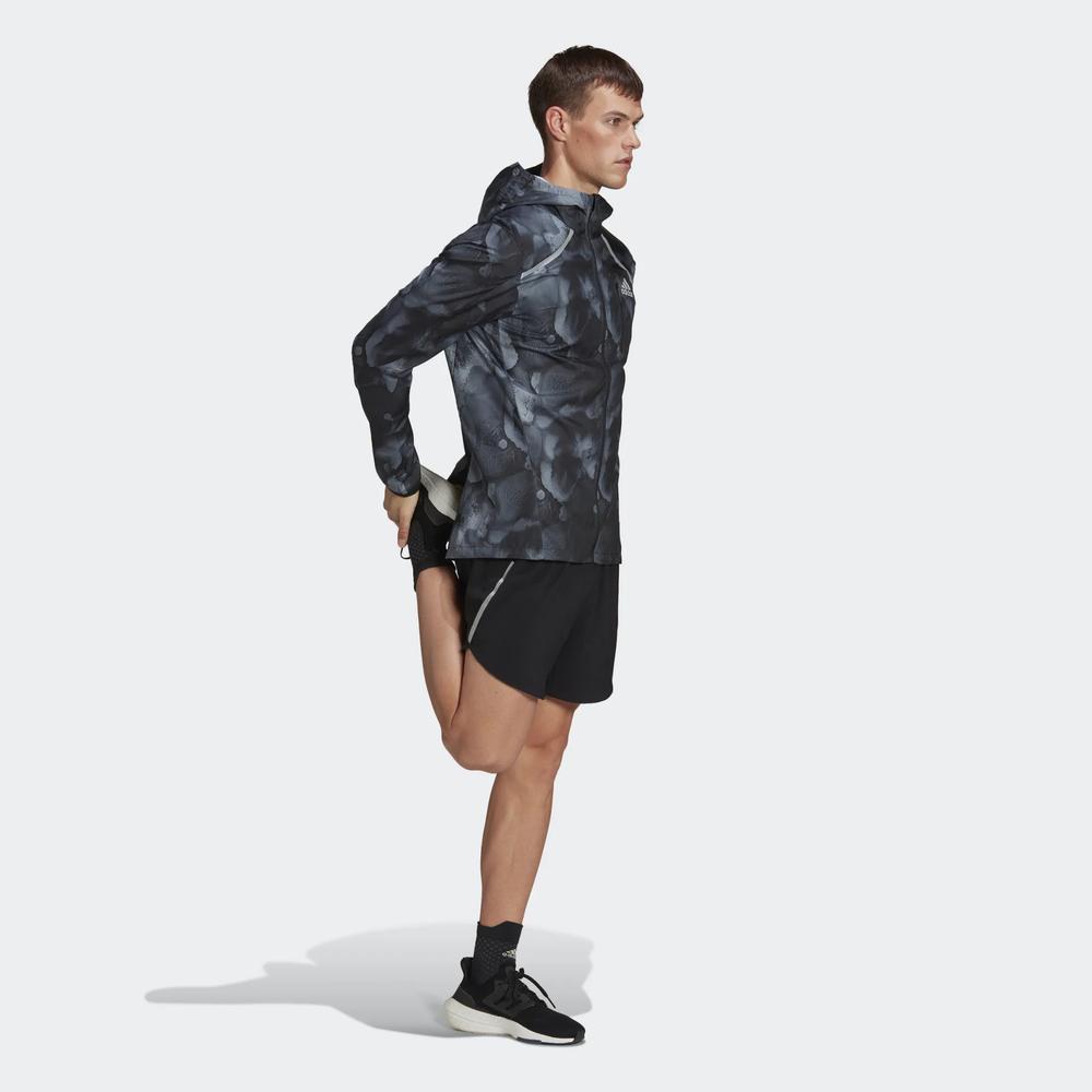 Bunda adidas Marathon Fast Graphic Jacket HE4562 - čierne