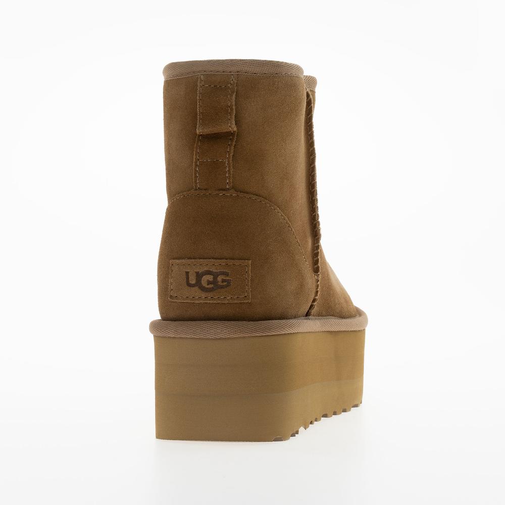 Topánky dámske UGG Classic Mini Platform 1134991-CHE - hnedé