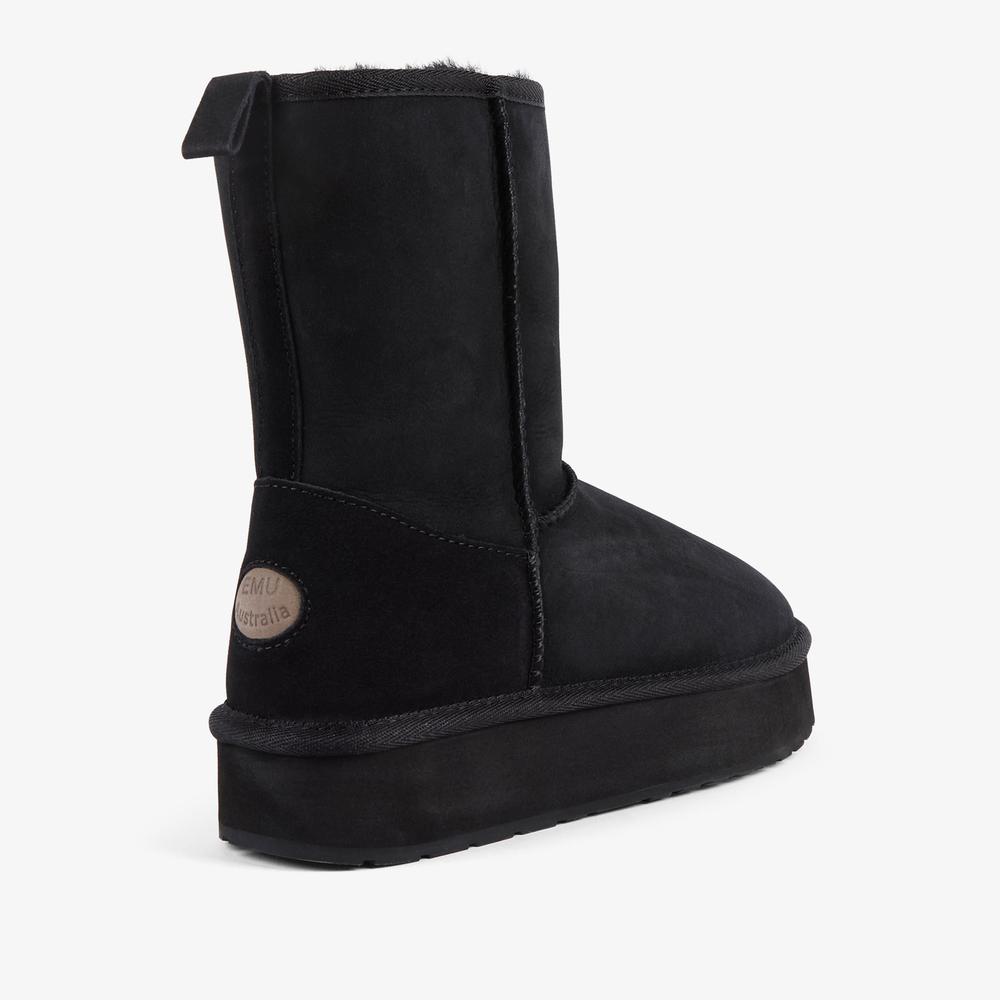 Dámske topánky Emu Australia Stinger Lo Flatform W13190BLAK - čierne