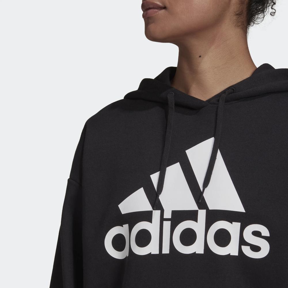 Blúza adidas Essentials Logo Boyfriend Fleece Hoodie HD1756 - čierne