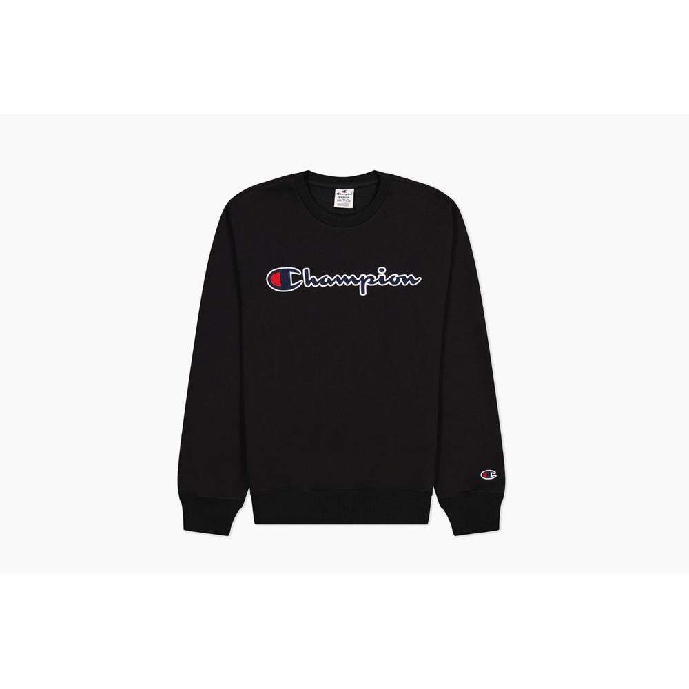 Blúza Champion Embroidered Script Logo Sweatshirt 217061-KK001 - čierne