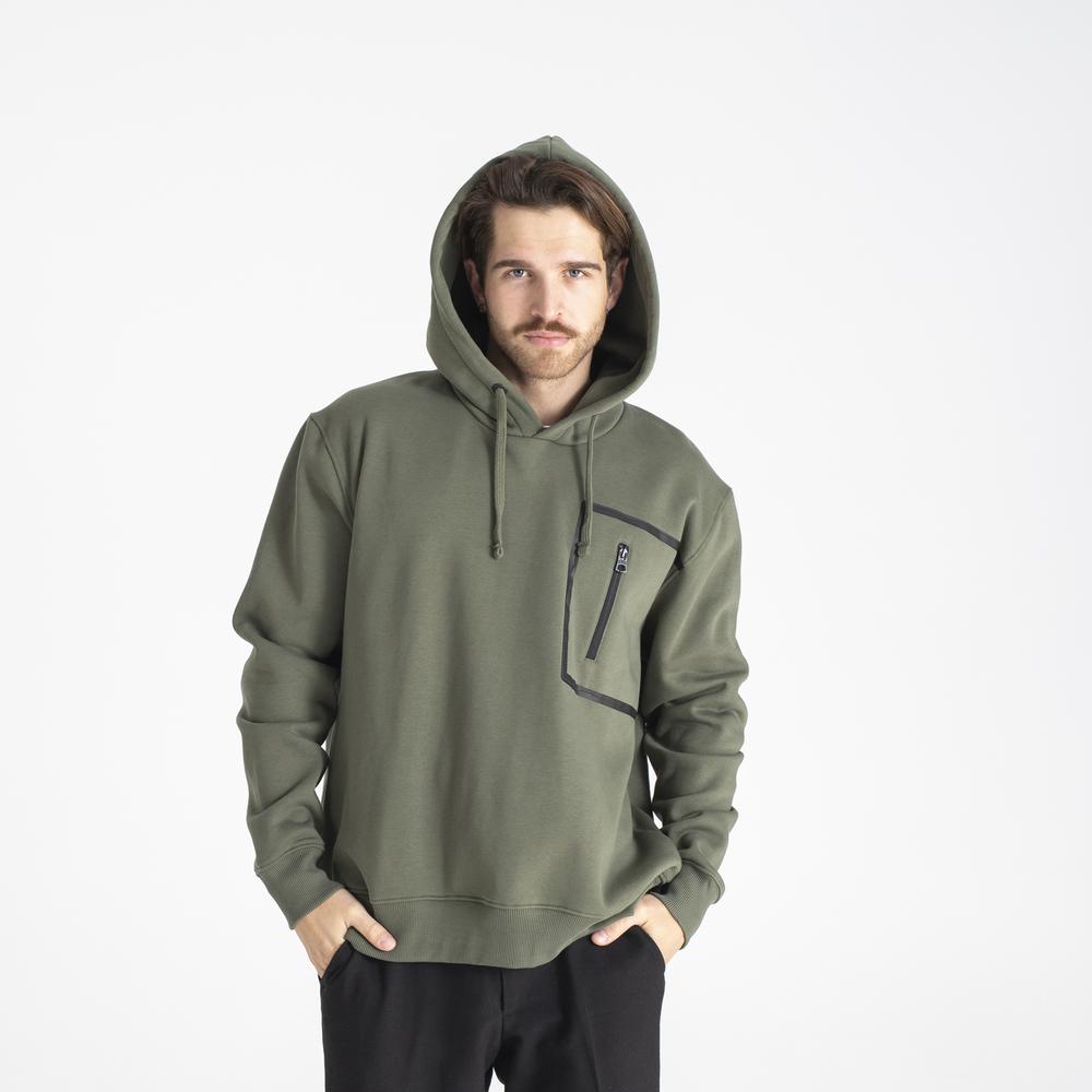 Blúza Alpha Industries Taped Pocket Hoody 138332142 - zelené