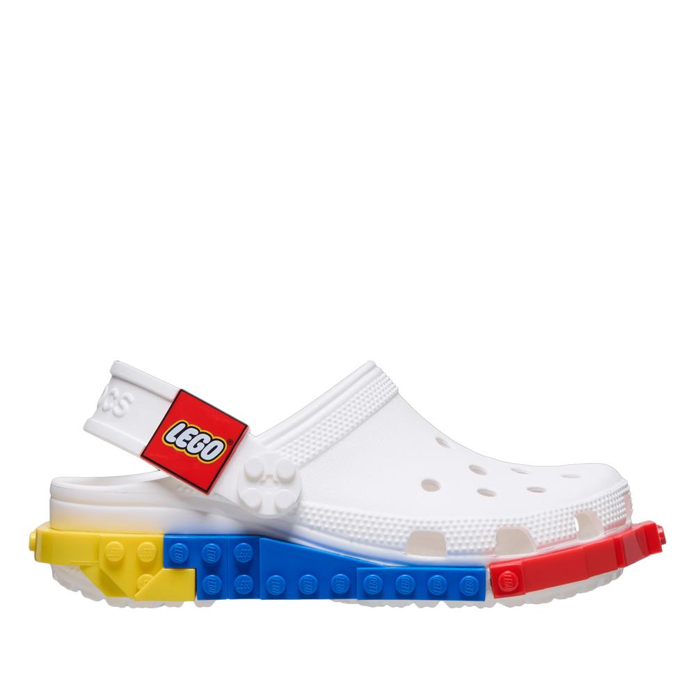 Detské klapky Crocs System Classic Clog 211874-100 - biele