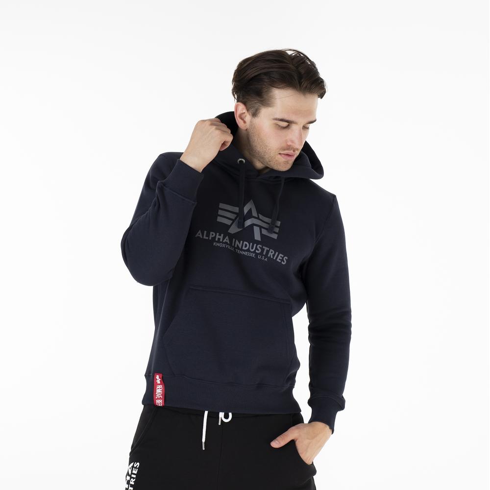 Blúza Alpha Industries Basic Hoody 17831207 - tmavomodré