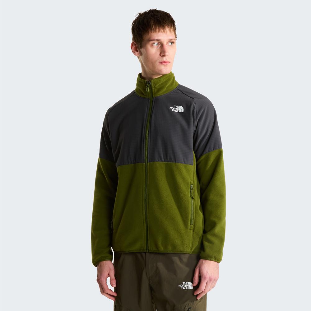 Mužský blúza The North Face 100 Glacier Heavyweight Full-Zip Fleece 0A89JGM6D1 - zelené