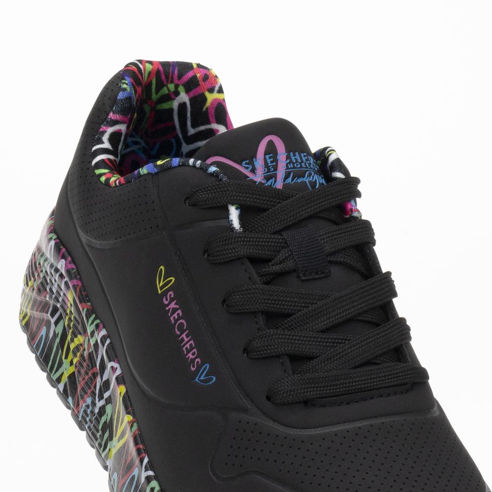 Topánky Skechers Uno Lite Lovely Luv 314976LBKMT - čierne